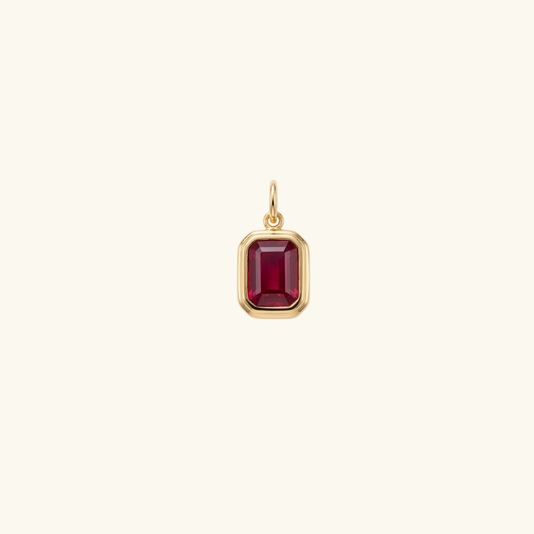 Charms- Red Square pendant