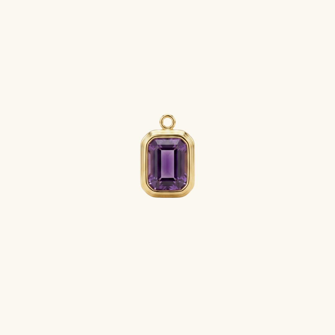 Charms- Purple Square pendant
