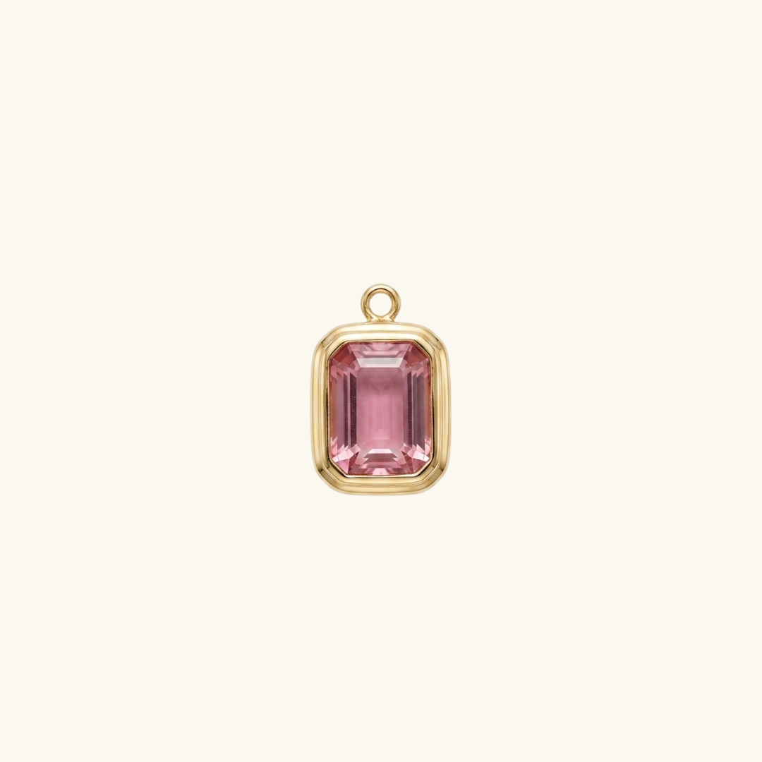 Charms- Pink Square pendant