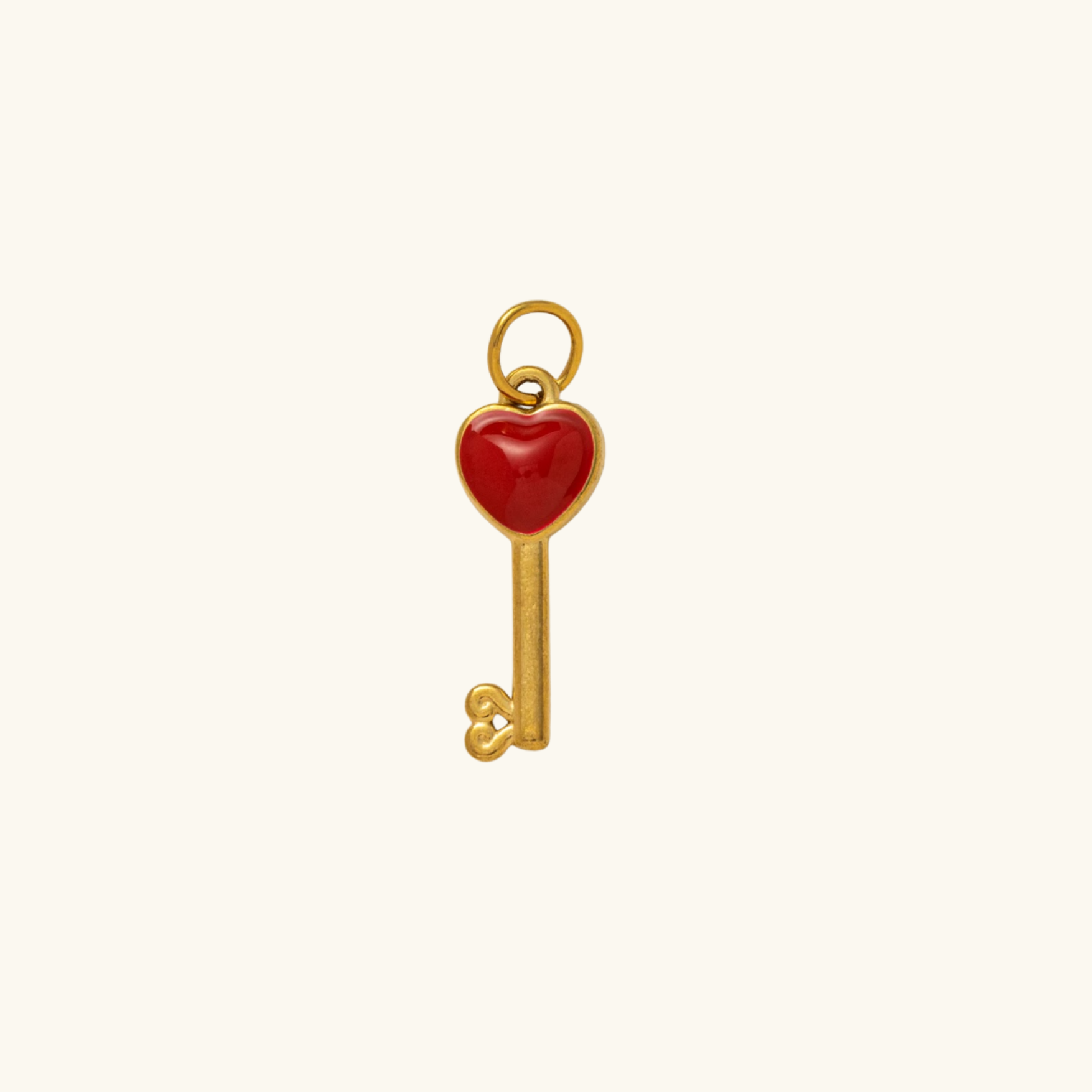 Red heart key