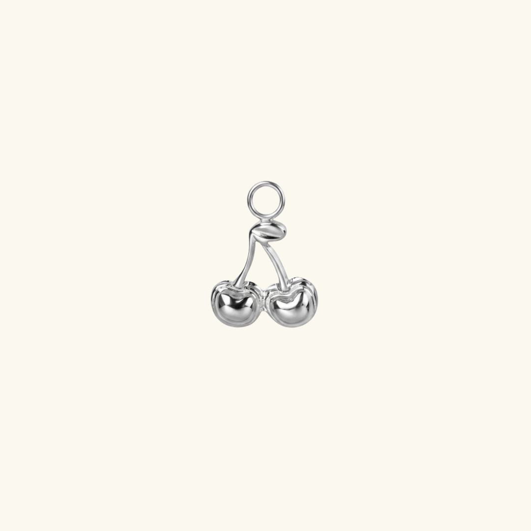 Charms- Silver cherry
