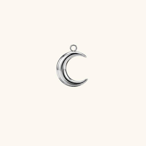 Charm Silver - crescent moon
