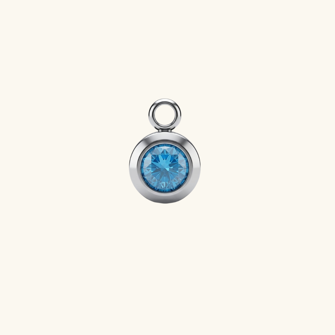 Charms - Birthstones Silver