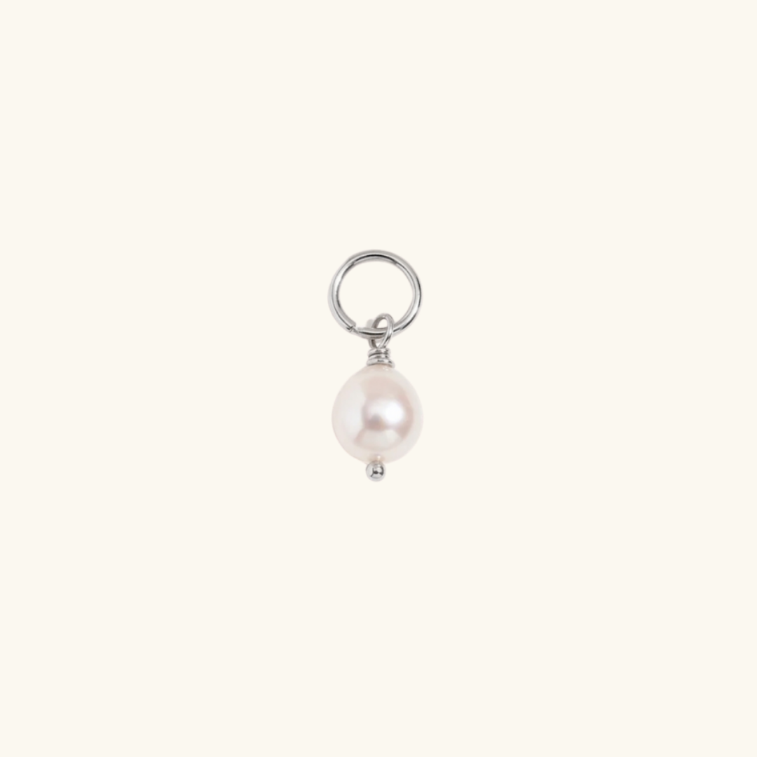 Charm Silver -Pearl
