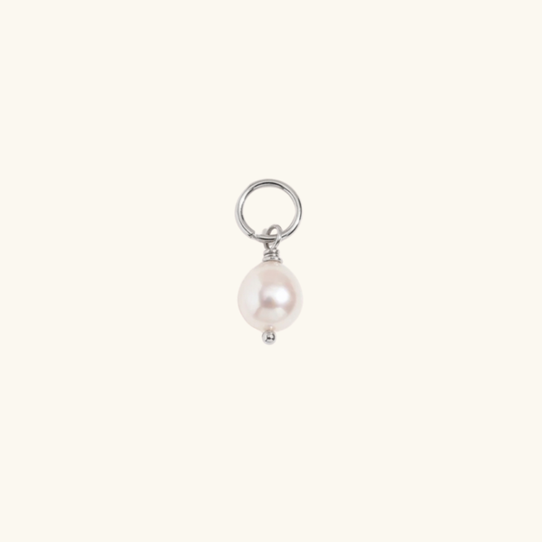 Charm Silver -Pearl