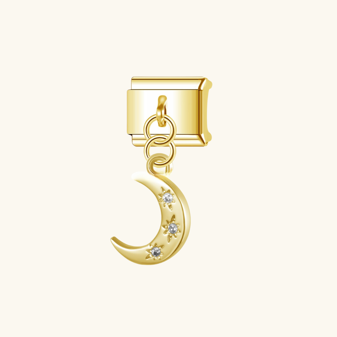Italian- Shinny moon dangle