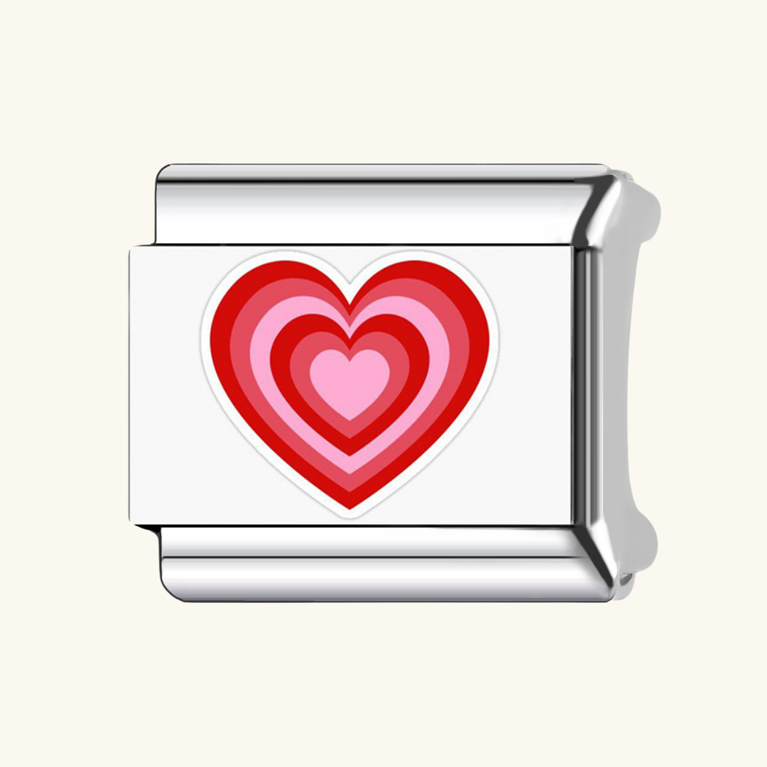 Italian Silver -Layered Heart