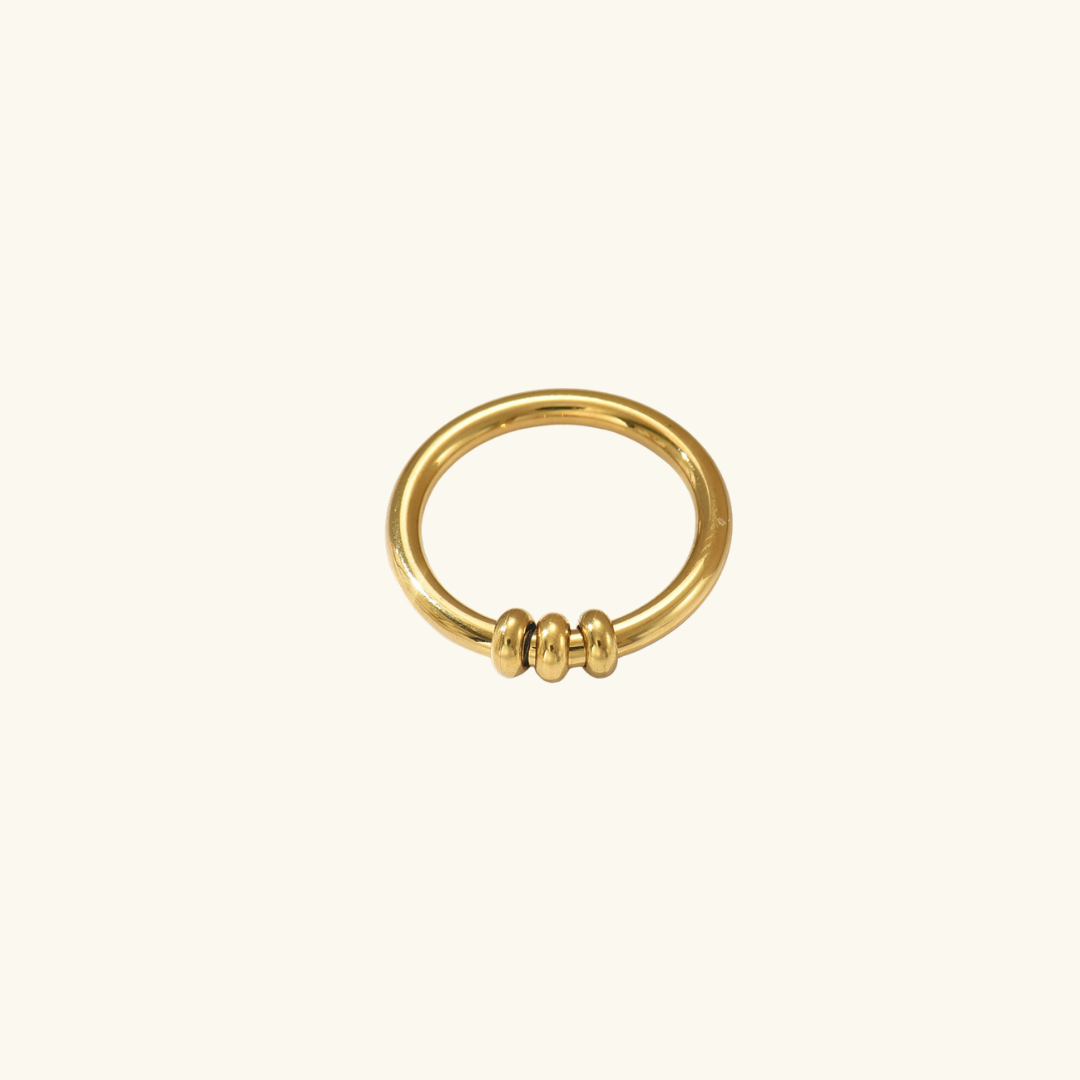 Three Beaded Stacked ring