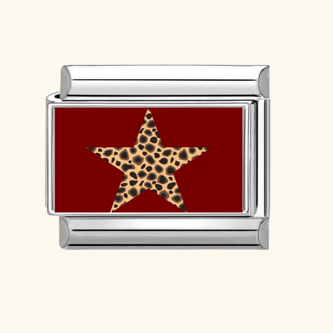 Italian Silver-Star Leopard Print