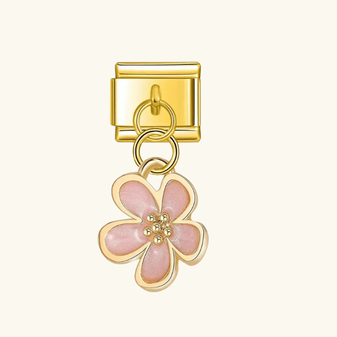 Italian-Pink Blush Petal Dangle