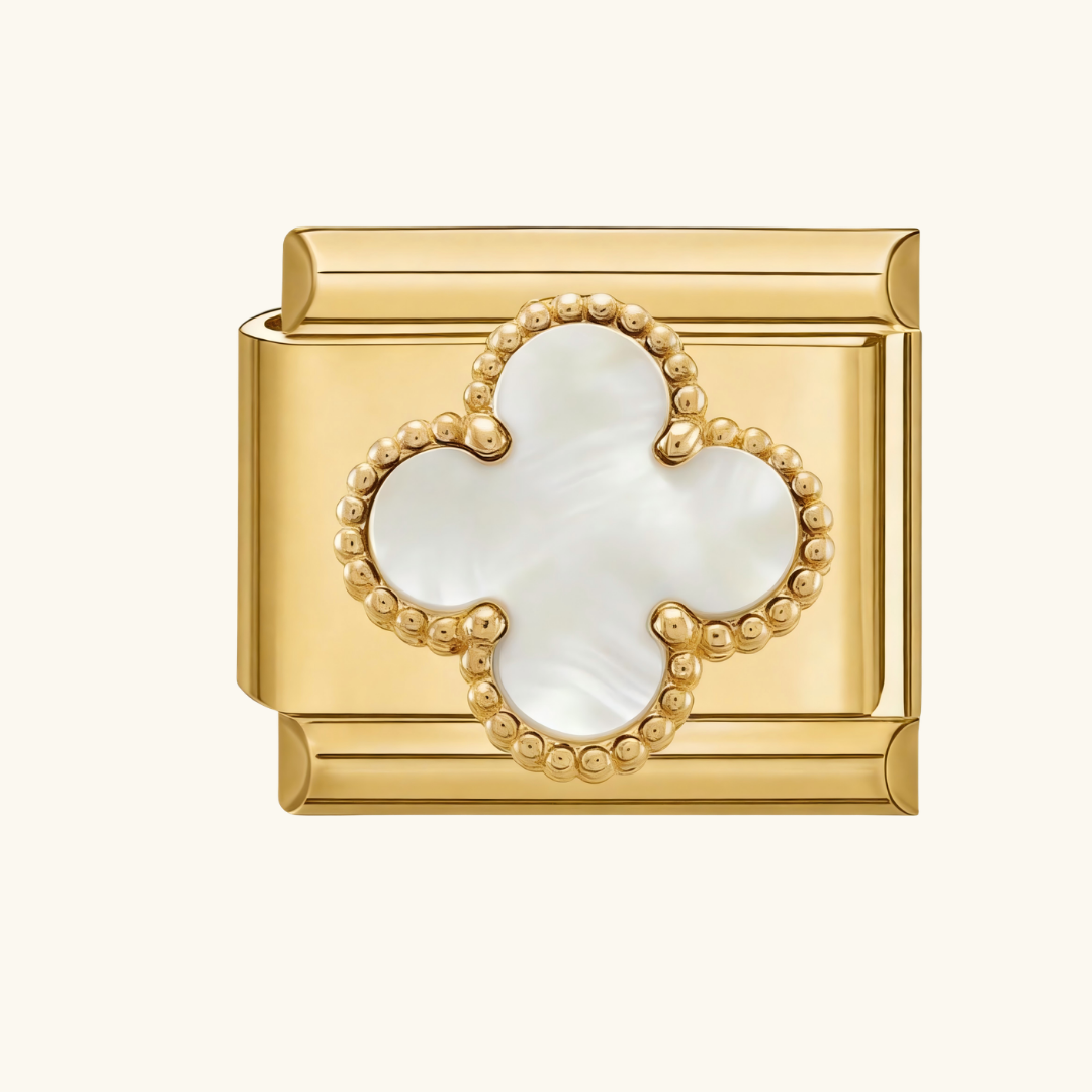 Italian-Enamel White Clover