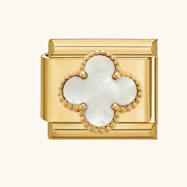 Italian-Enamel White Clover