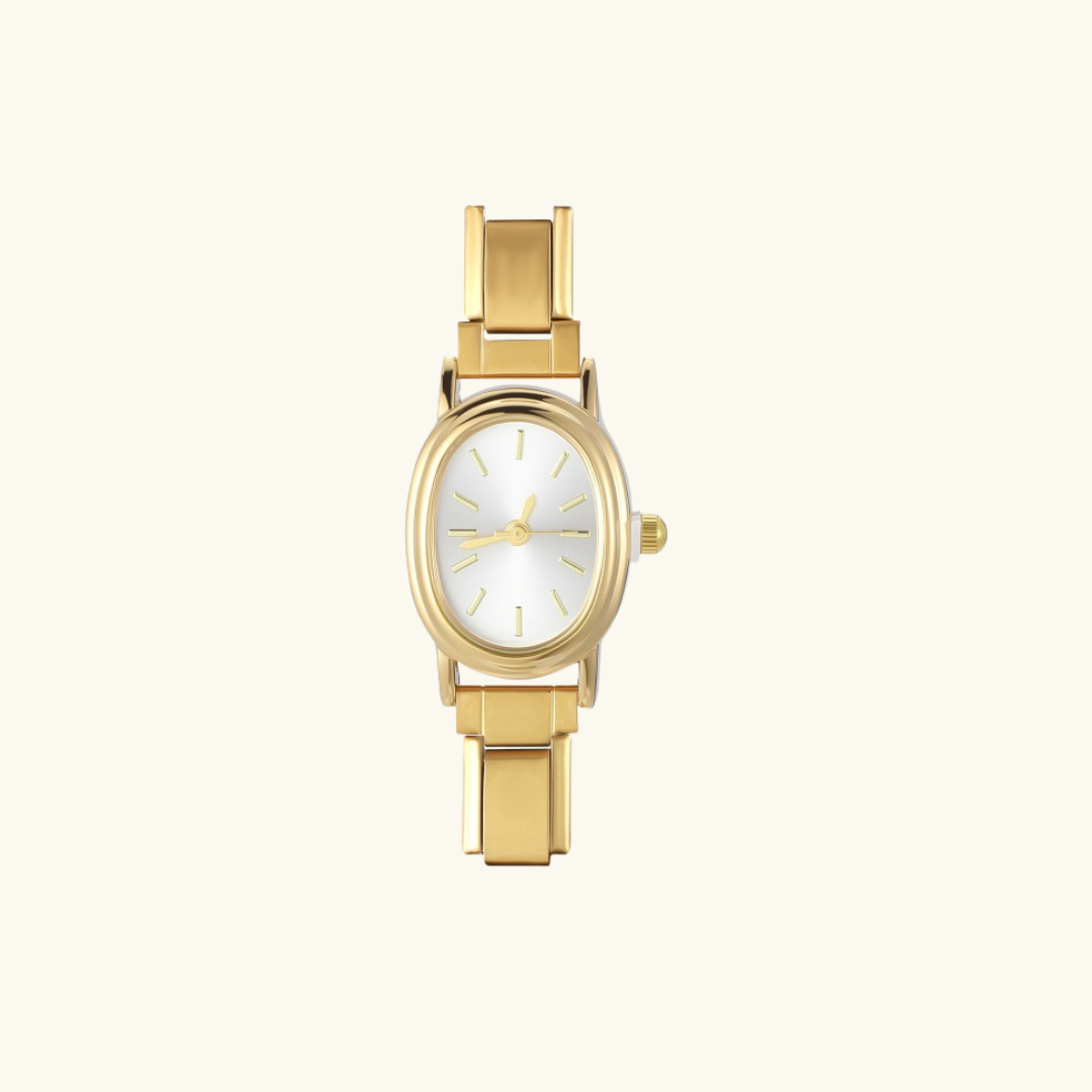 Watch Base Gold- White Round