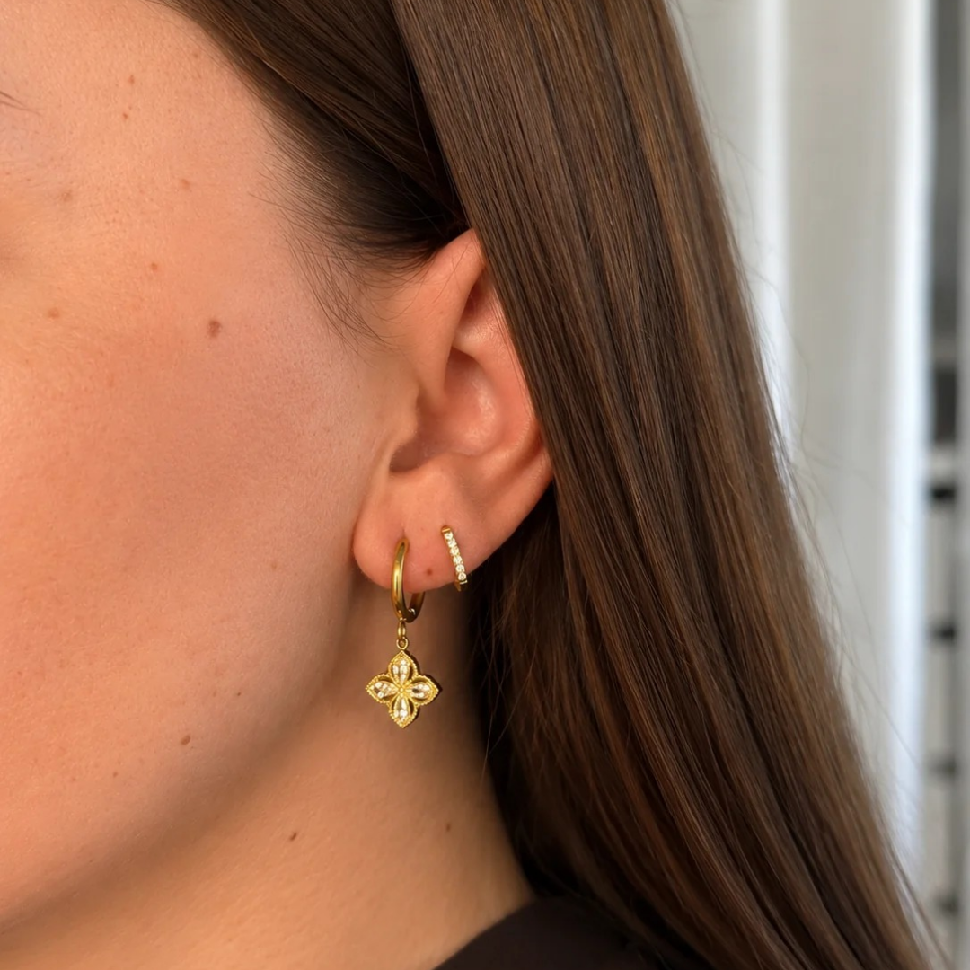 Zircon Wildflower Hoops