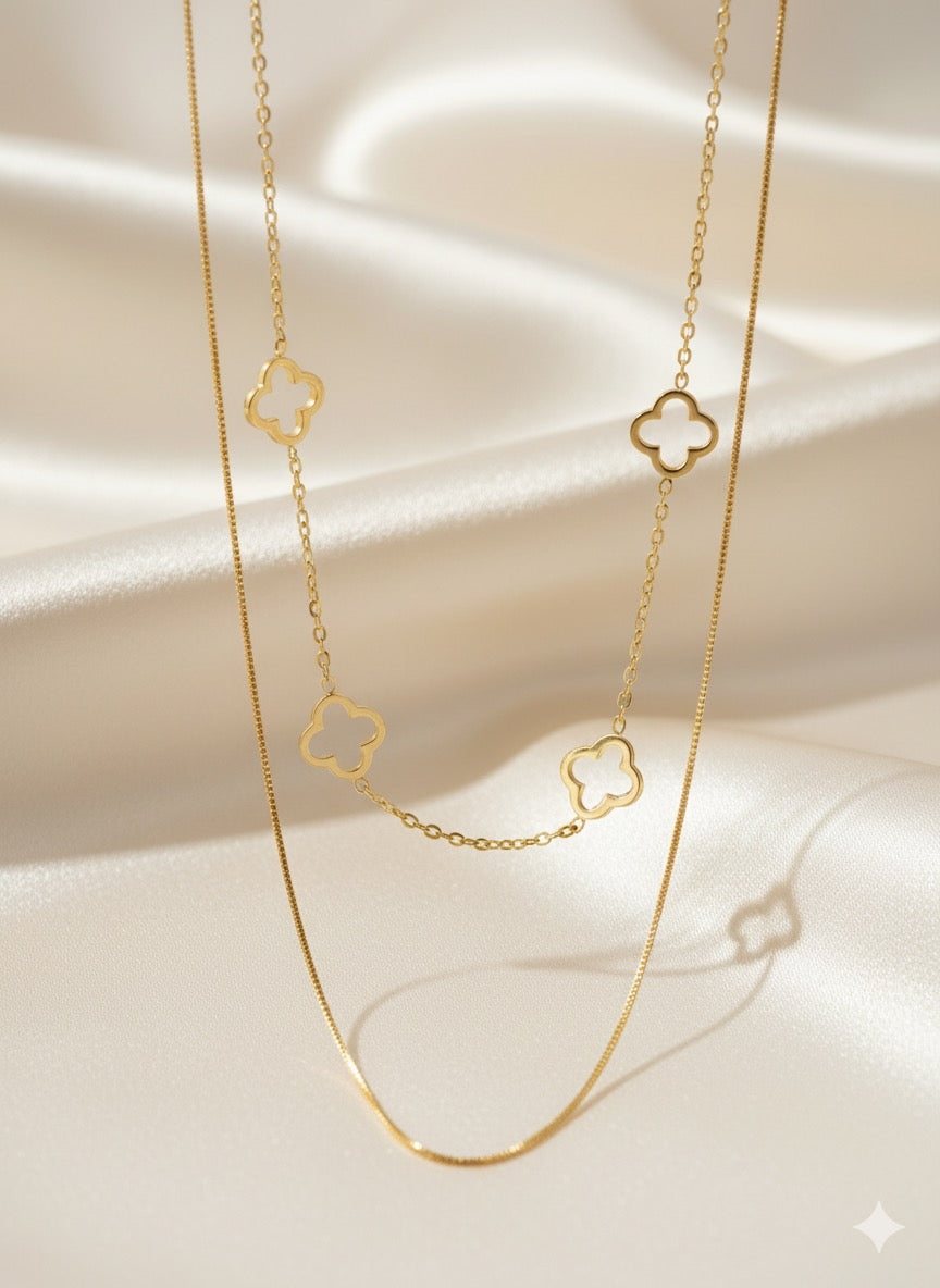 Double Layer Clover Necklace