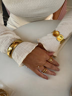 Thick gold bangle