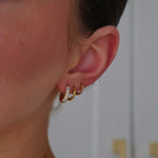 Crystal Pear Hoops