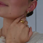 Crystal Pear Hoops