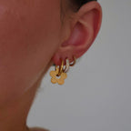 Crystal Pear Hoops