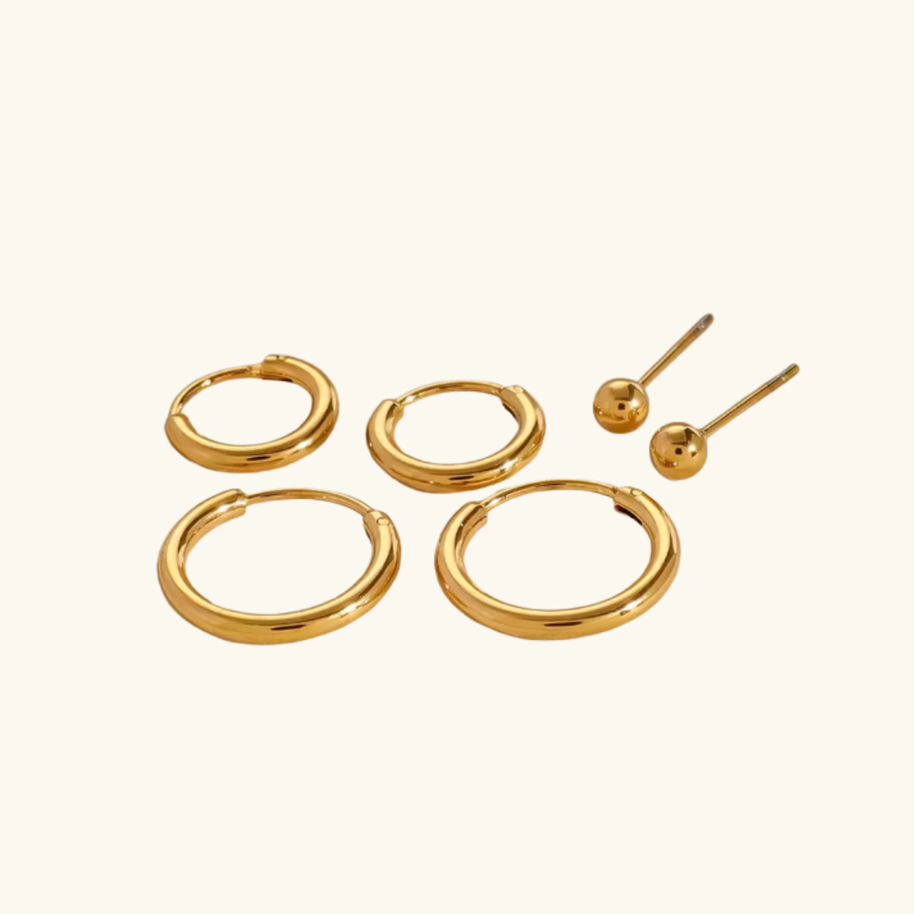Golden Trio Studs Set