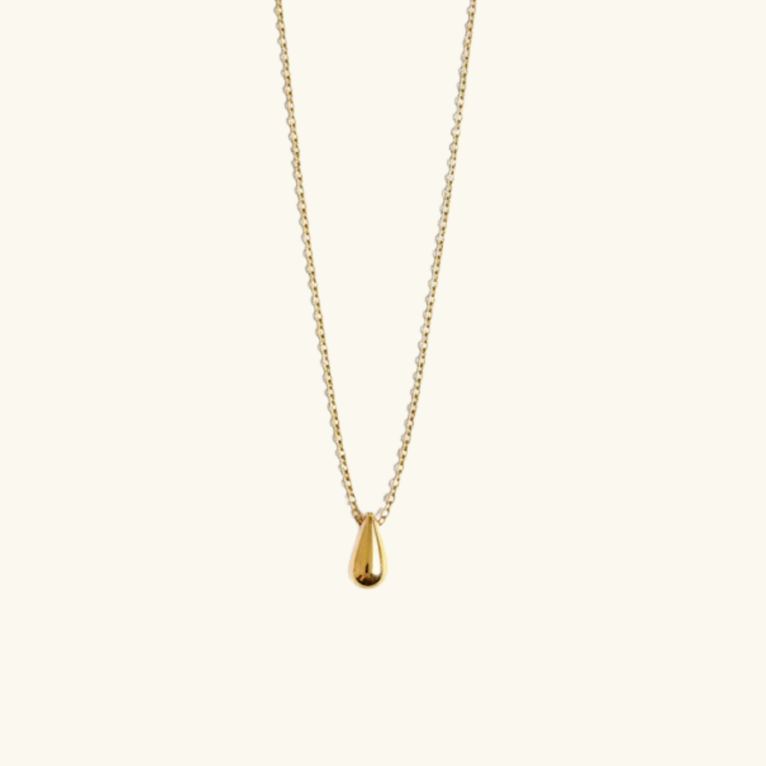 Bean stud necklace