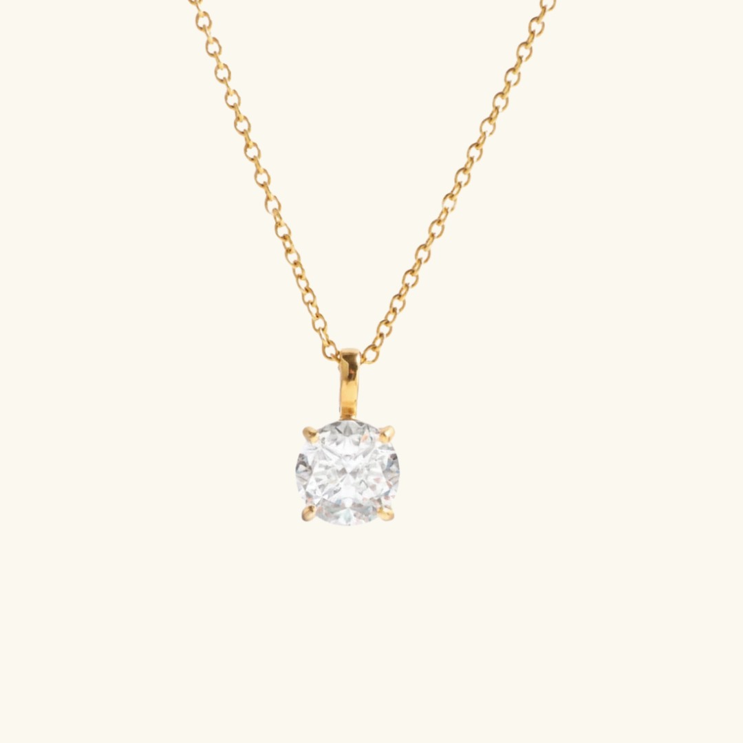 Circle diamond necklace