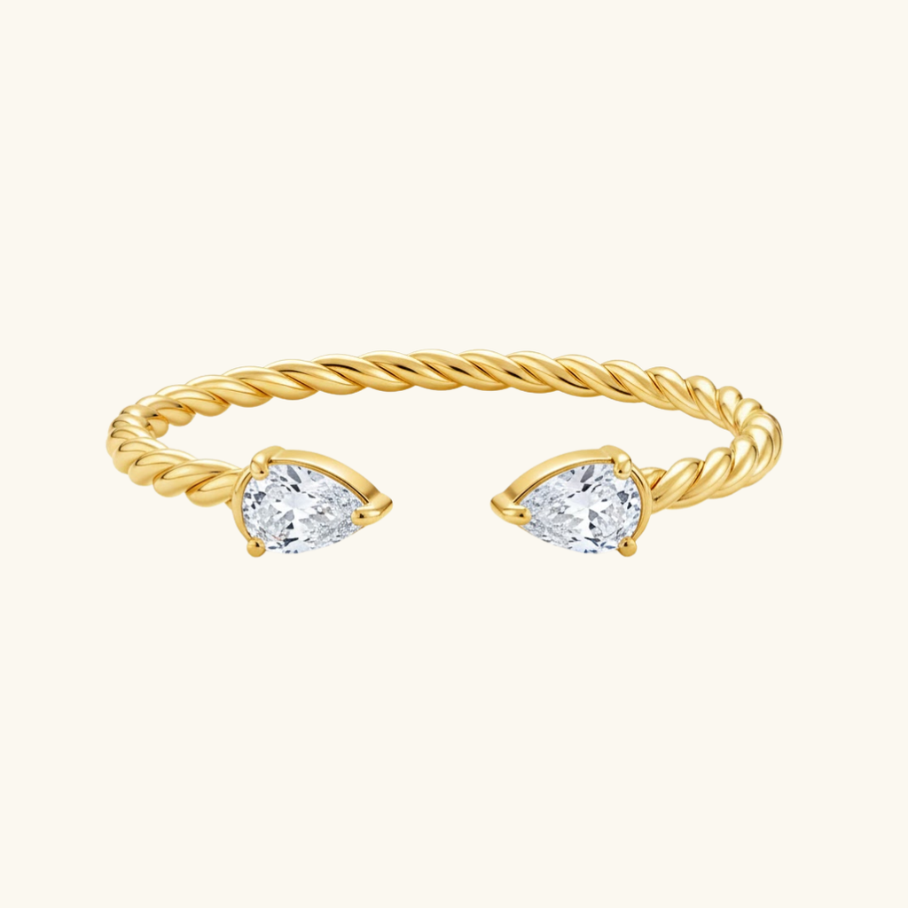 Diamond twist bangle