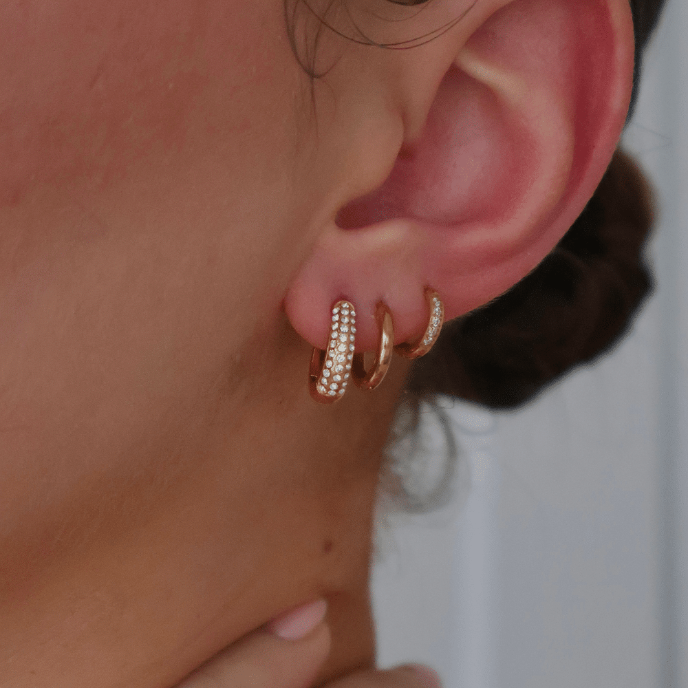 Crystal Pear Hoops