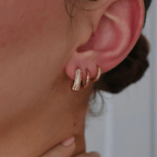 Crystal Pear Hoops
