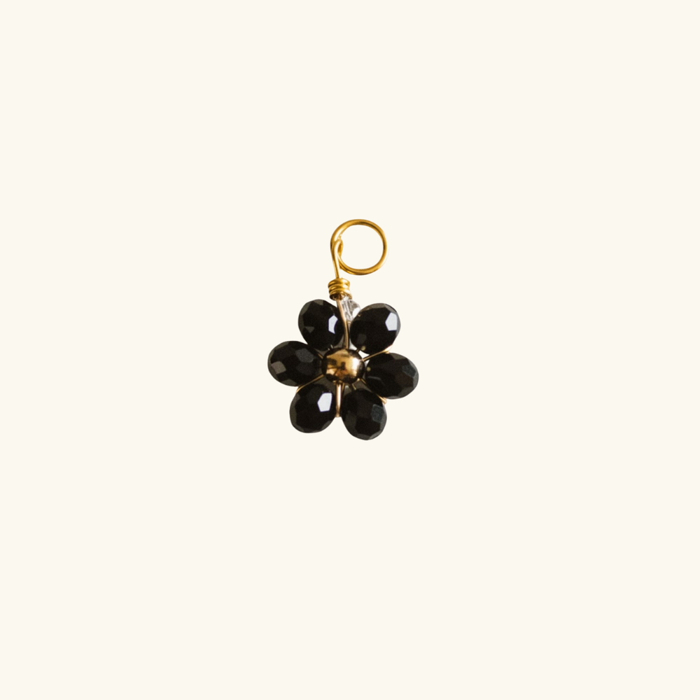 Charms - Black flower