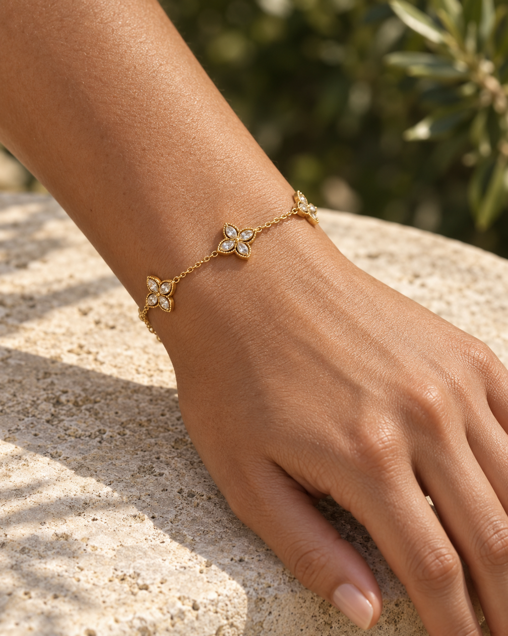 Zircon Wildflower Bracelet