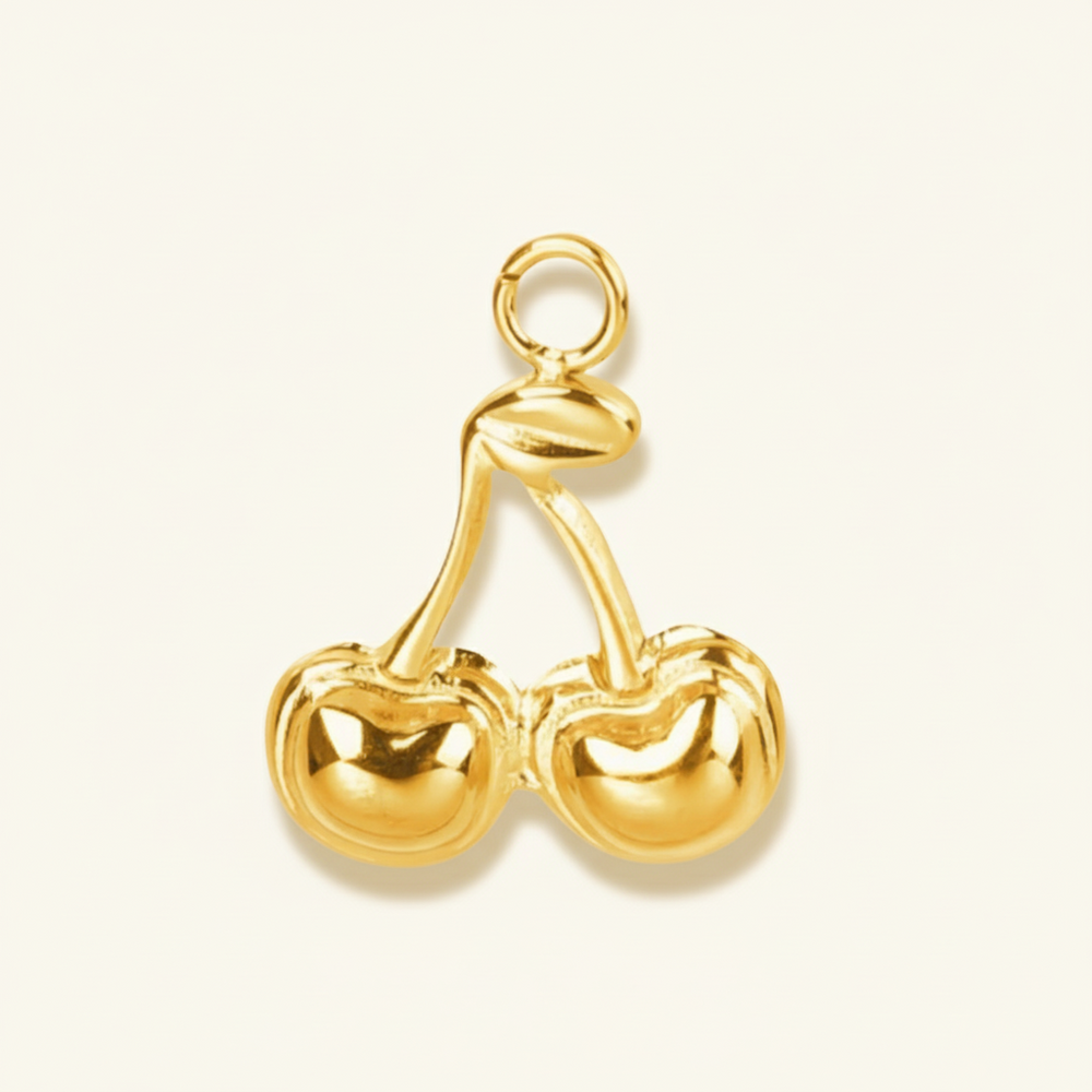 Charms- Gold cherry