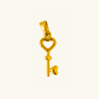Charm - heart key