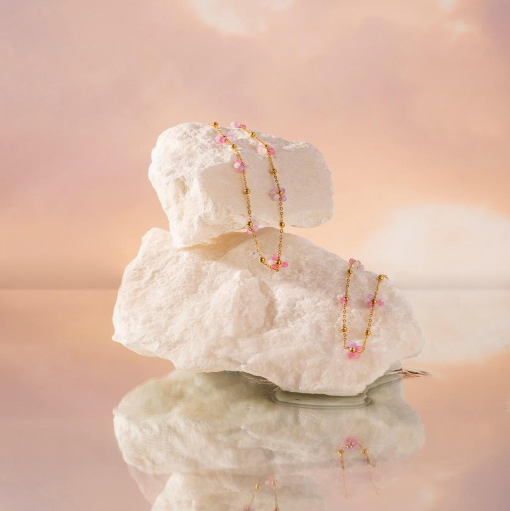 Pink Flower Bracelet