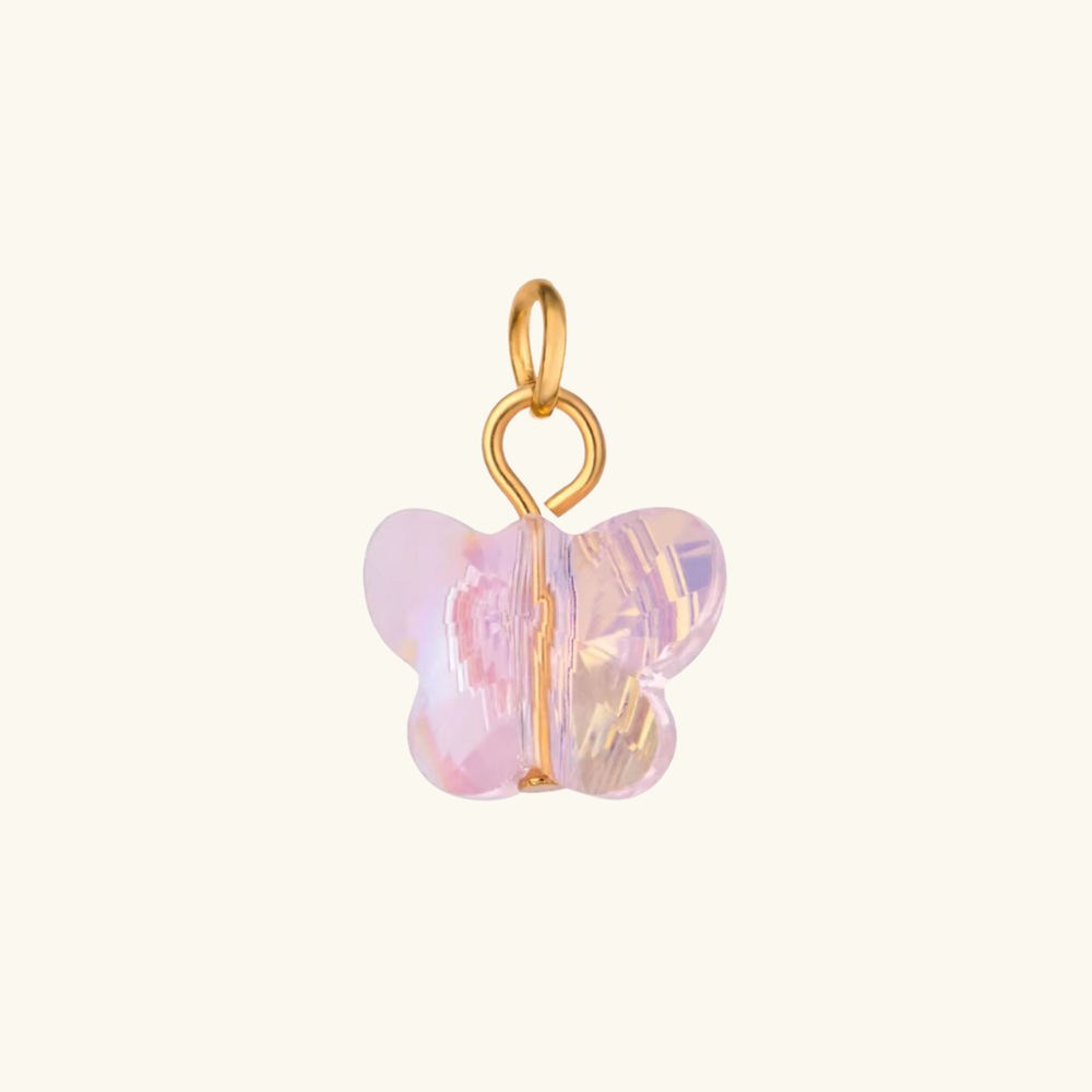 Charm - pink butterfly