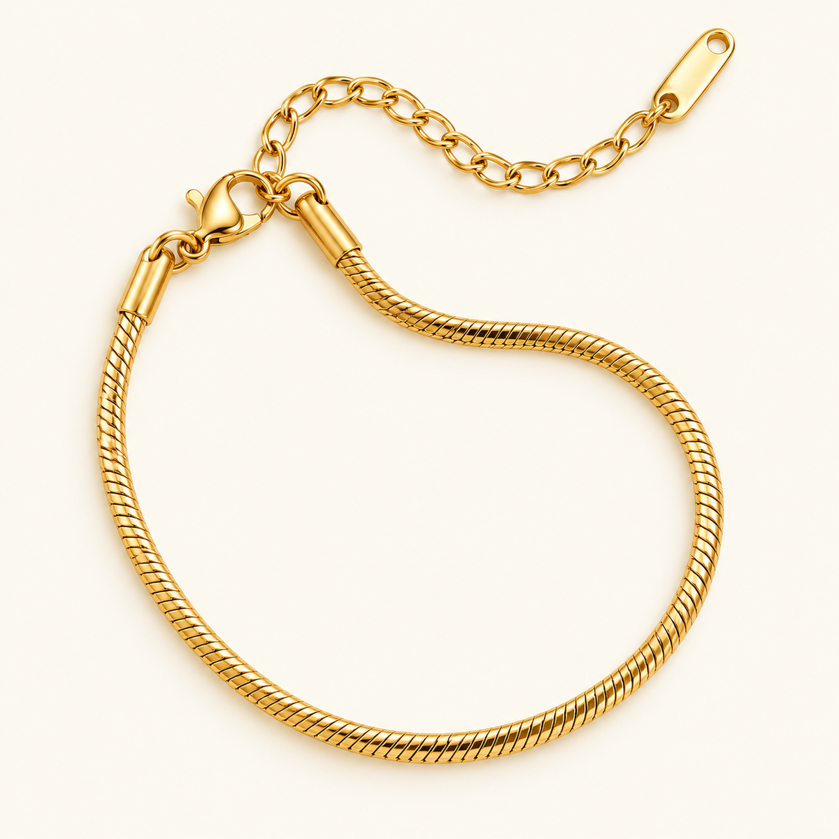 Simple Snake Bracelet – gold snake-chain bracelet