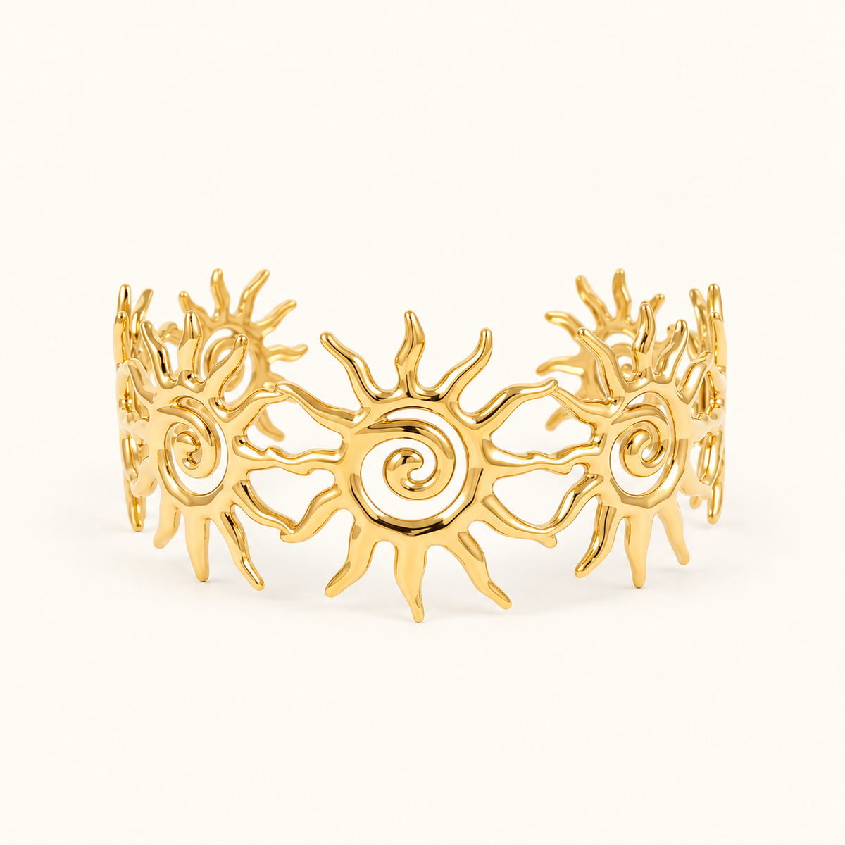 Sun Swirl gold bangle