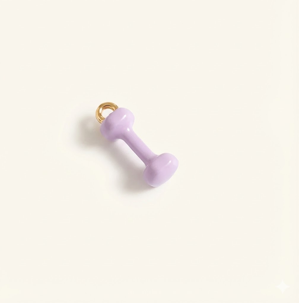 Charms- Dumbbell (purple)