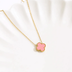 Pink Clover Necklace