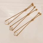 Clover Initial Bracelet