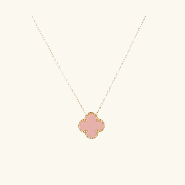 Pink Clover Necklace