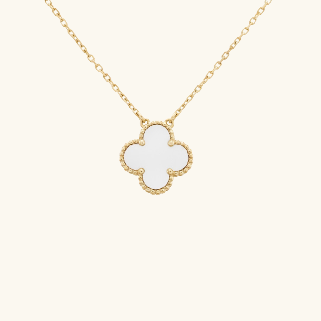 Clover Necklace-White
