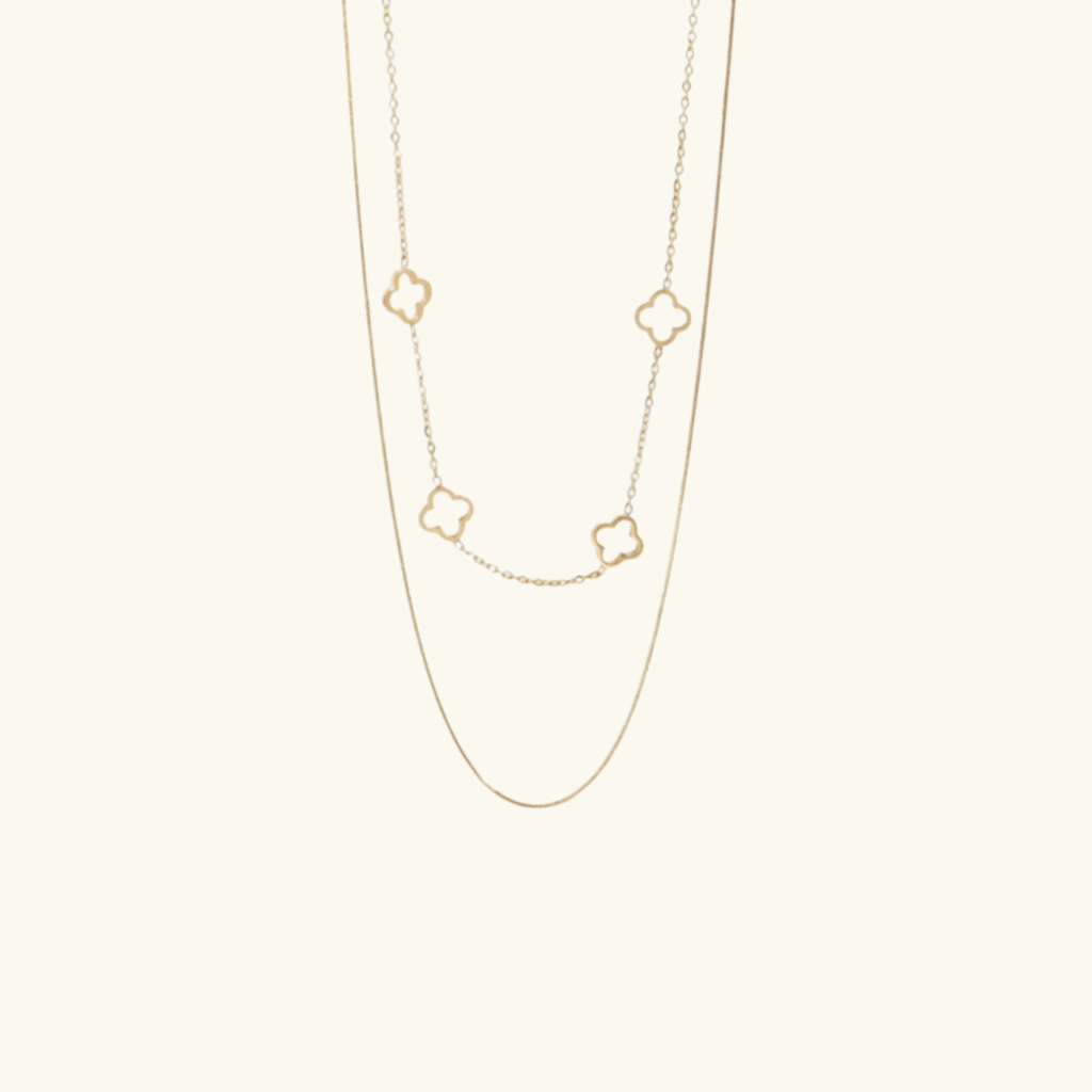 Double Layer Clover Necklace