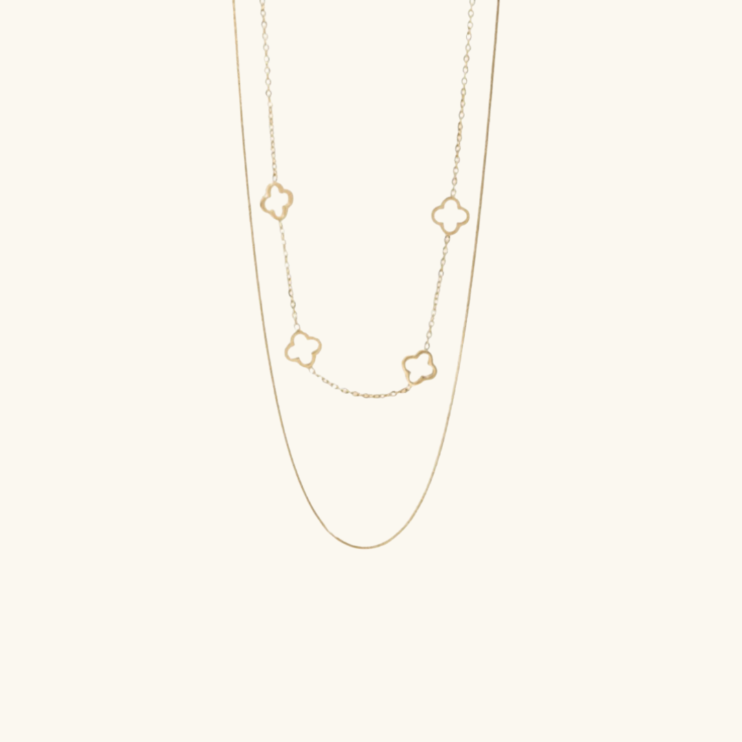Double Layer Clover Necklace