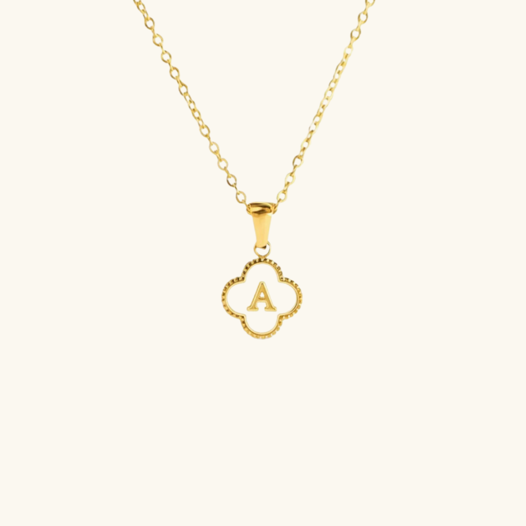 Clover Initial Necklace