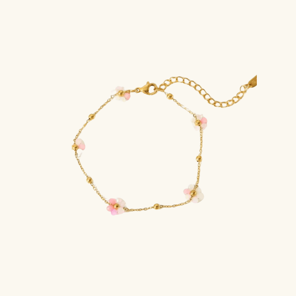 Pink Flower Bracelet