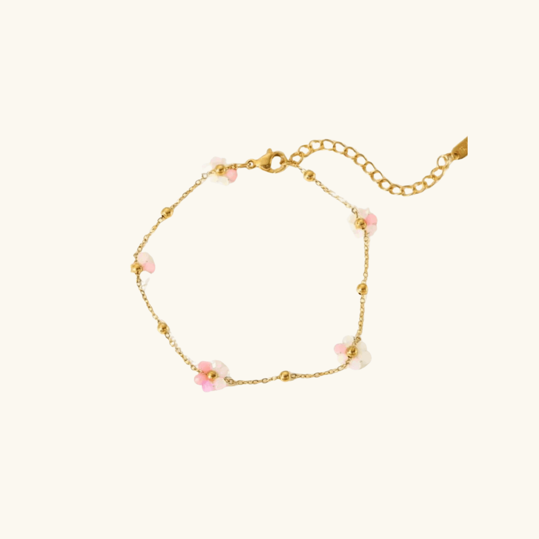 Pink Flower Bracelet
