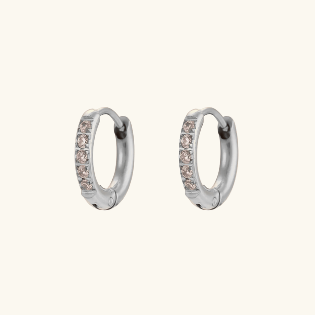 Diana Dainty Hoops-Silver