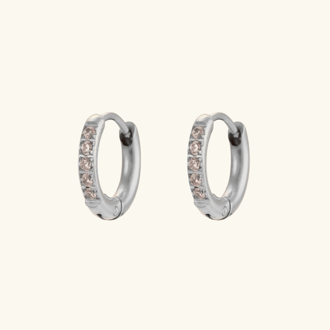 Diana Dainty Hoops-Silver