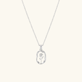 Enamel rose necklace